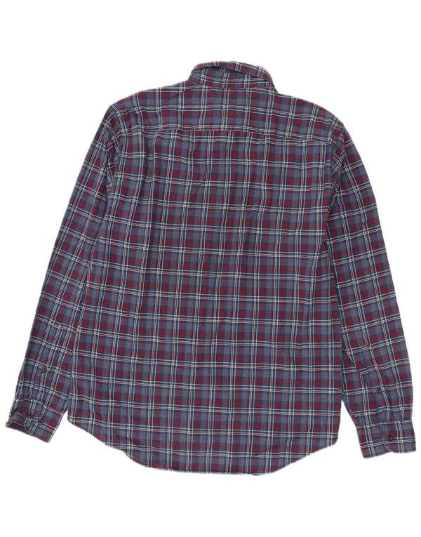Camicia da uomo Tommy Hilfiger New York Fit grande cotone a quadri blu