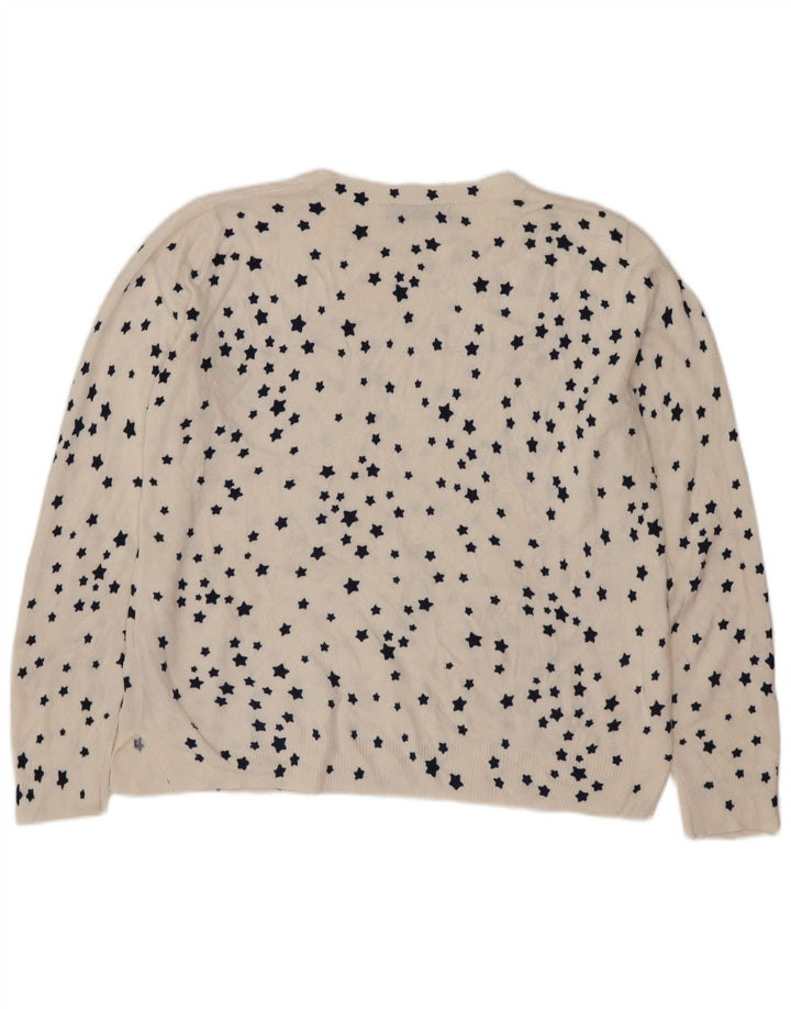 Maglione maglione con scollo a barca da donna Marks & Spencer UK 14 grande bianco