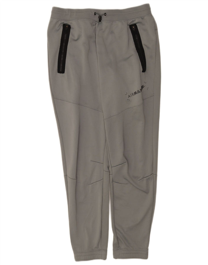 Pantaloni da tuta con grafica Nike da uomo, pantaloni da jogging, grandi, in poliestere grigio