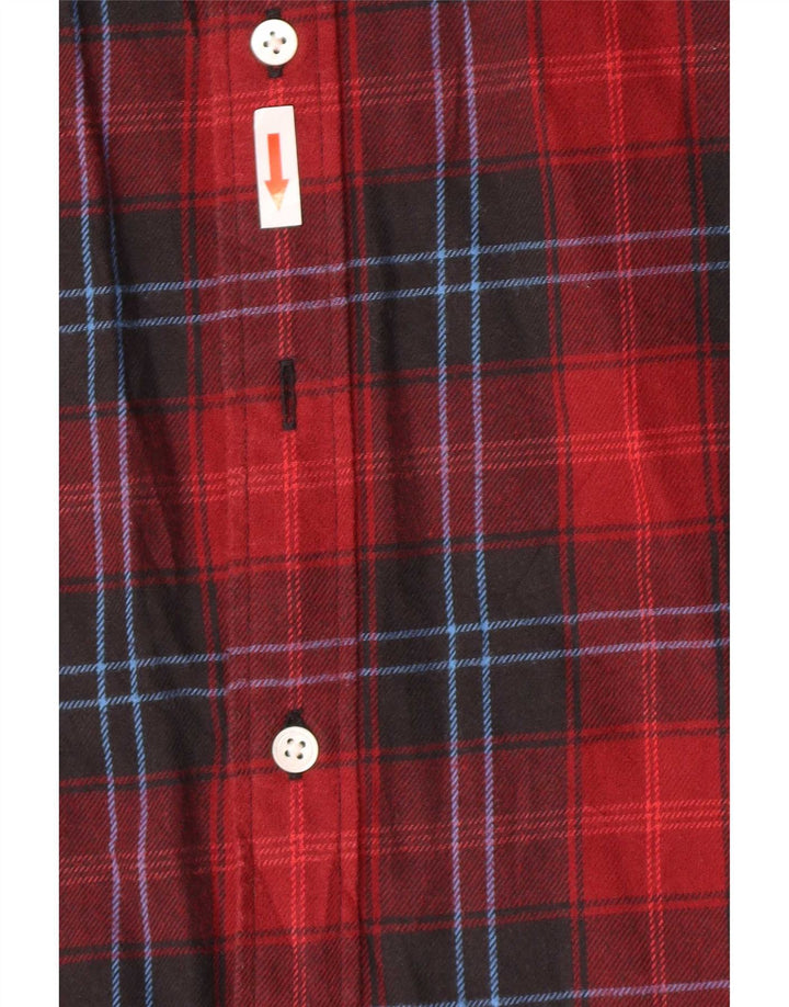 Levi's Camicia in flanella da uomo in cotone a quadri rossi grandi