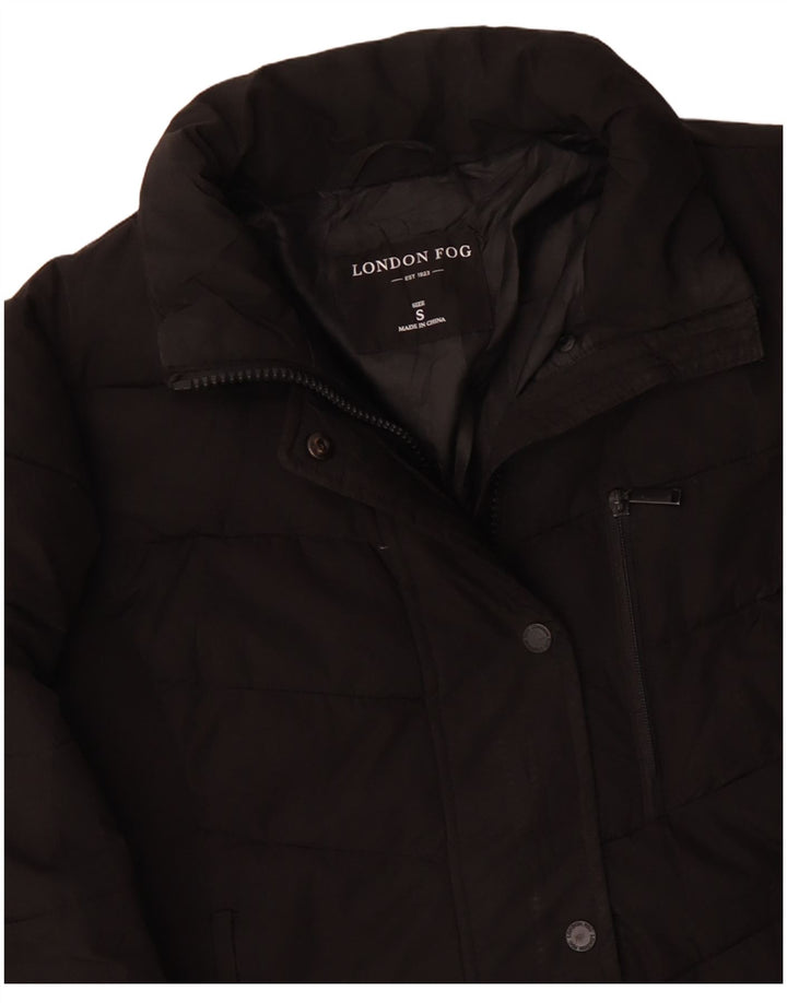 Giacca imbottita oversize da donna LONDON FOG UK 10 piccola in poliestere nero