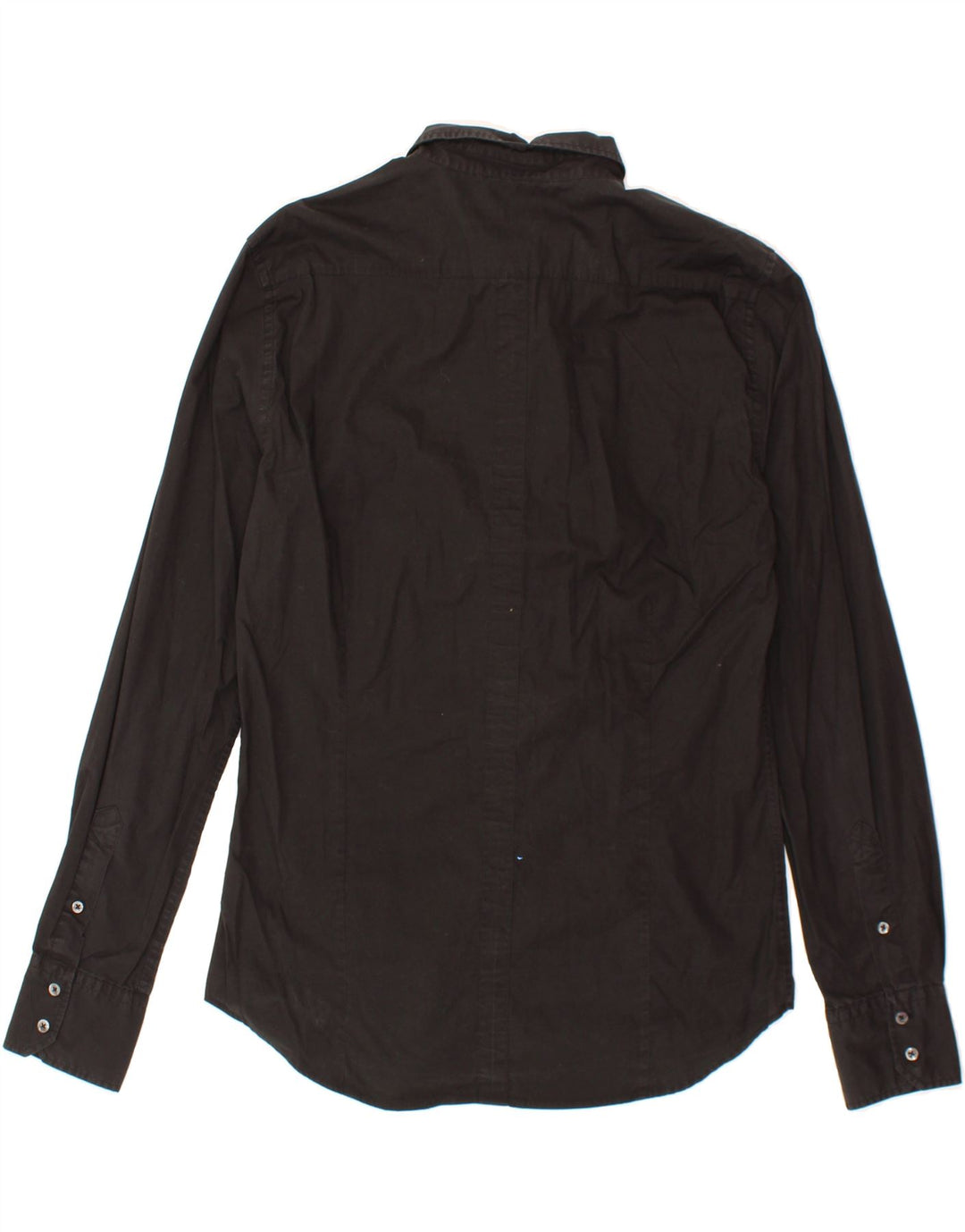 GUESS Mens Stretch Shirt Medium Black Cotton Vintage Guess and Second-Hand Guess from Messina Hembry 