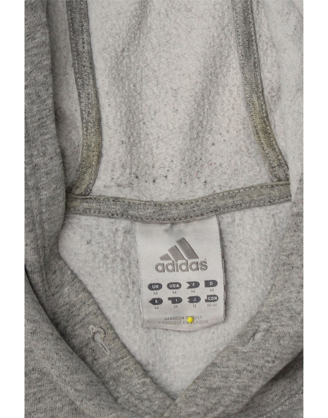Maglione con cappuccio grafico da uomo ADIDAS grigio medio