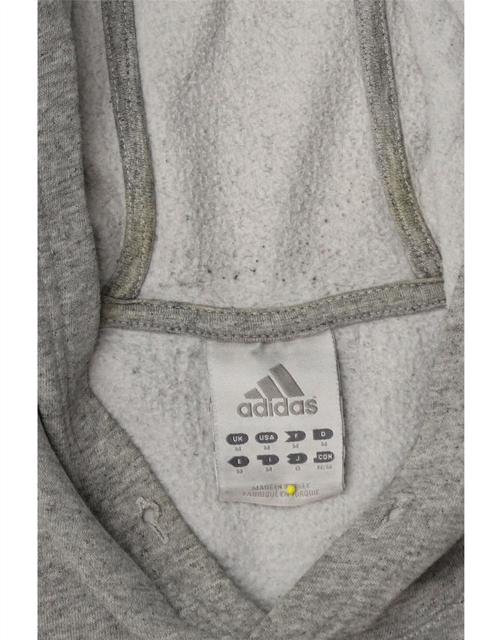 Maglione con cappuccio grafico da uomo ADIDAS grigio medio