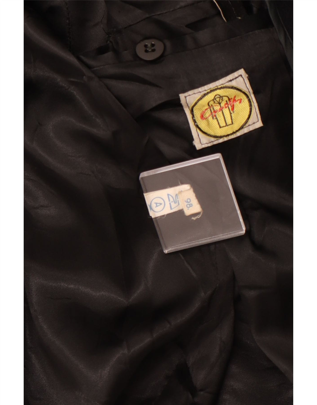 Cappotto doppiopetto da uomo VINTAGE UK 40 grande nero