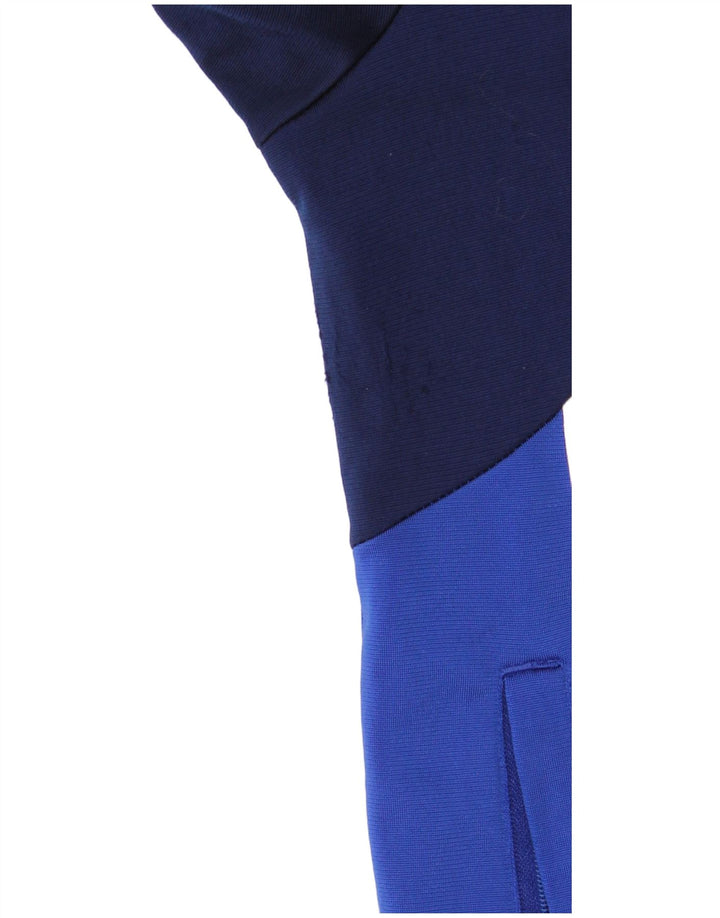 ADIDAS Giacca da tuta grafica da uomo UK 38/40 Blu medio Colorblock