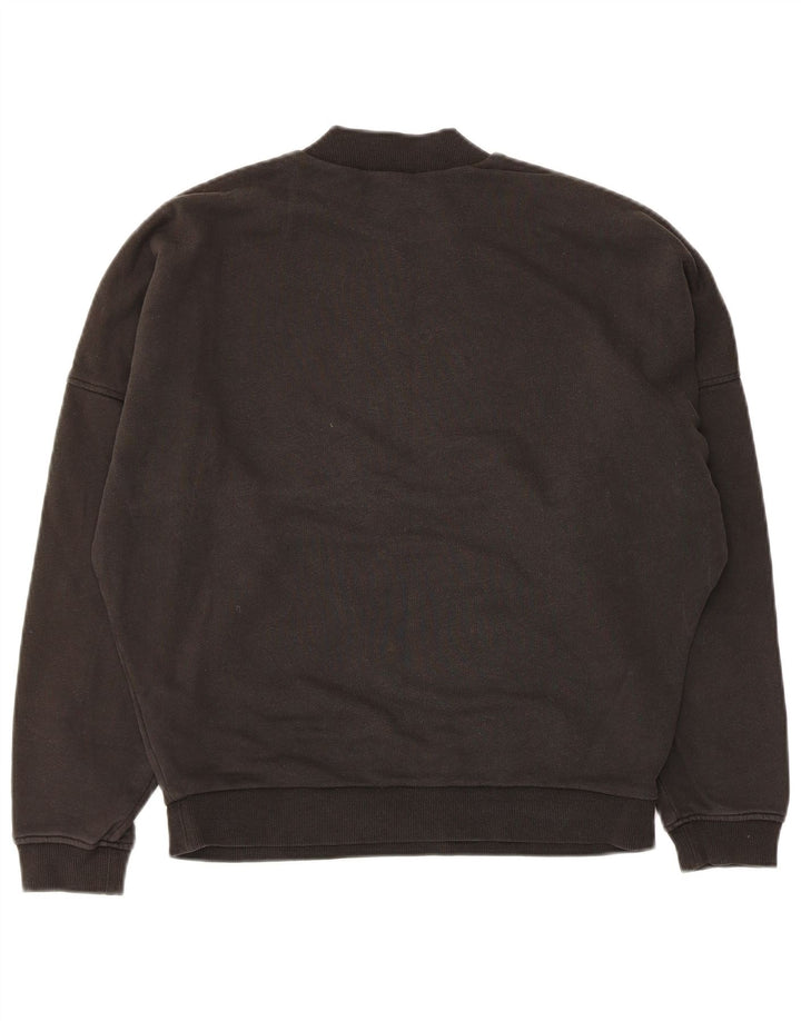 Felpa oversize da donna Calvin Klein, maglione UK 10, piccolo cotone nero