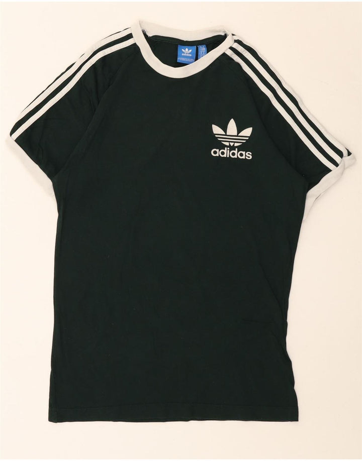 T-shirt grafica da uomo Adidas Top in cotone verde medio