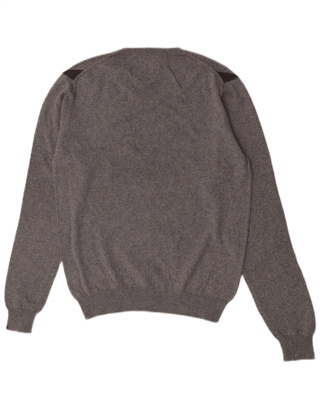 Maglione da uomo con scollo a V Sun68 piccolo cotone grigio a rombi/diamante