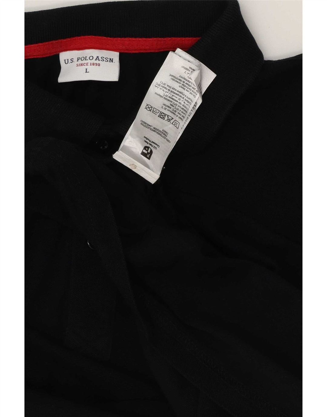 Polo Assn. Camicia da uomo grande in cotone nero