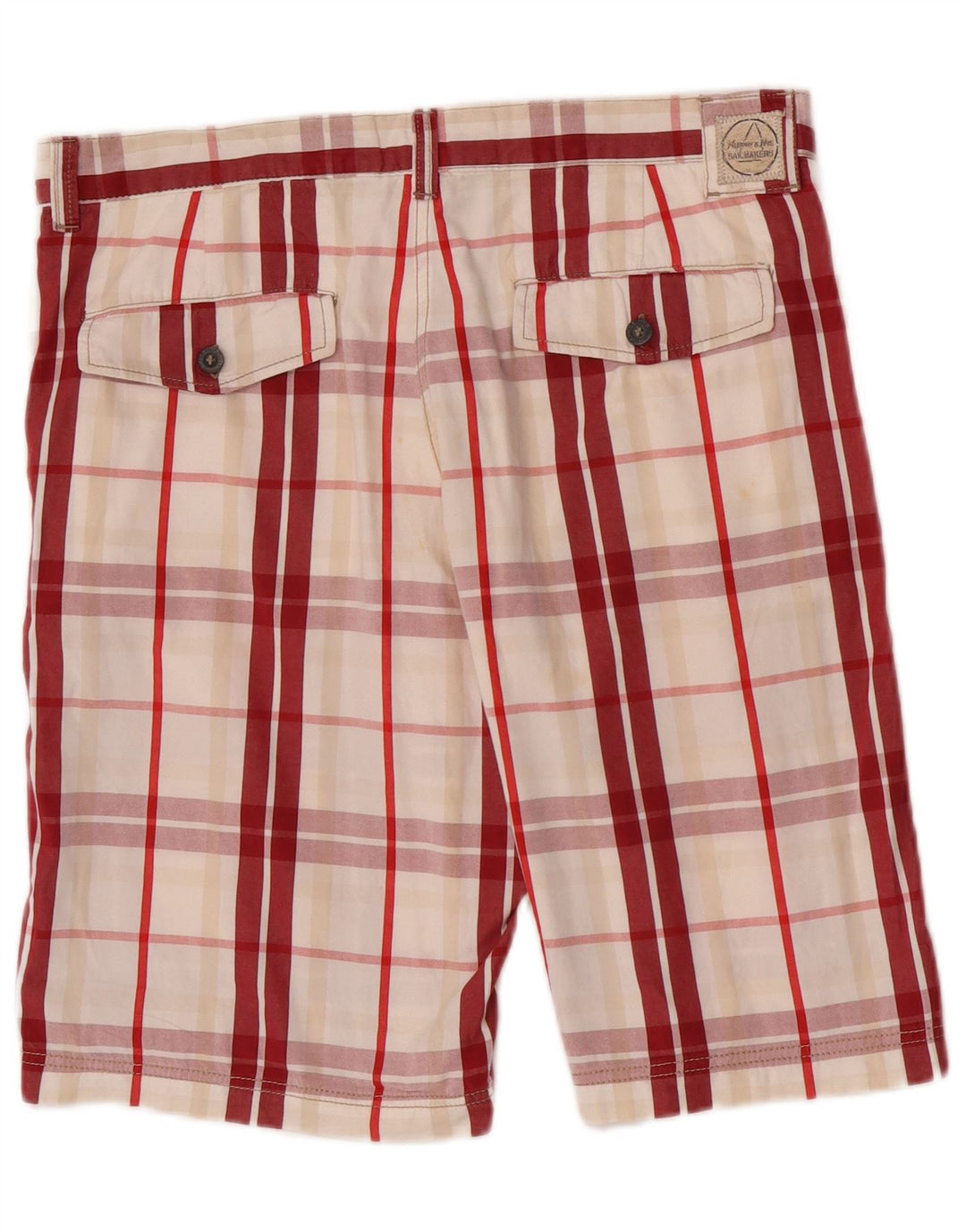 Pantaloncini chino da uomo Murphy & Nye W34 grande cotone scozzese rosso