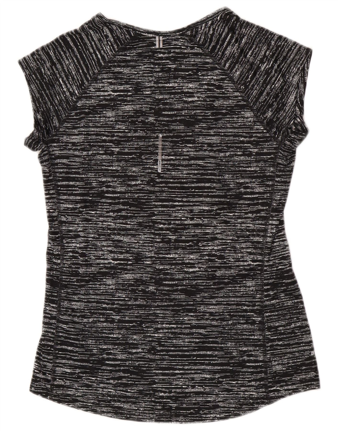 T-shirt Nike Dri Fit da donna, taglia UK 12, poliestere medio nero screziato