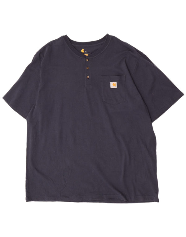 T-shirt Carhartt da uomo con vestibilità originale, 2XL, cotone blu navy