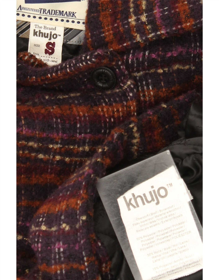 Soprabito da donna KHUJO UK 10 piccolo poliestere a quadri multicolore