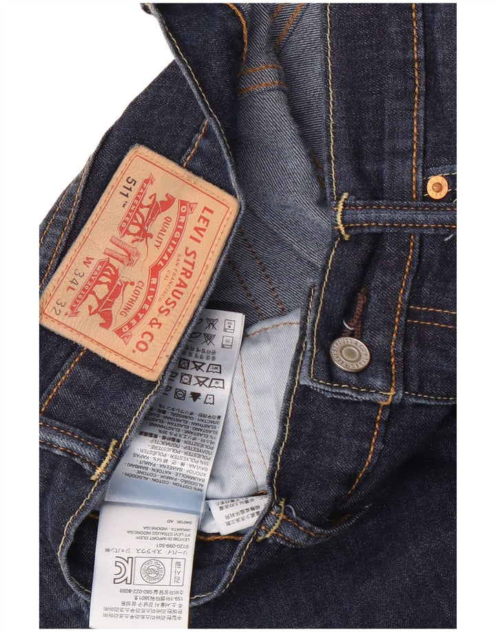 Jeans Levi's Uomo 511 Slim W34 L32 Cotone Blu Navy