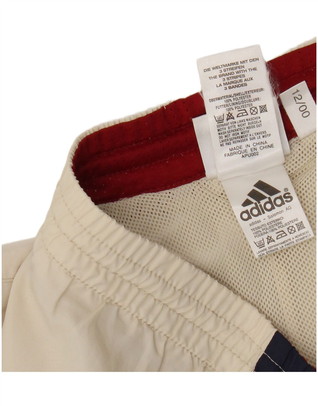 Pantaloncini sportivi grafici da uomo Adidas XL Poliestere color block beige