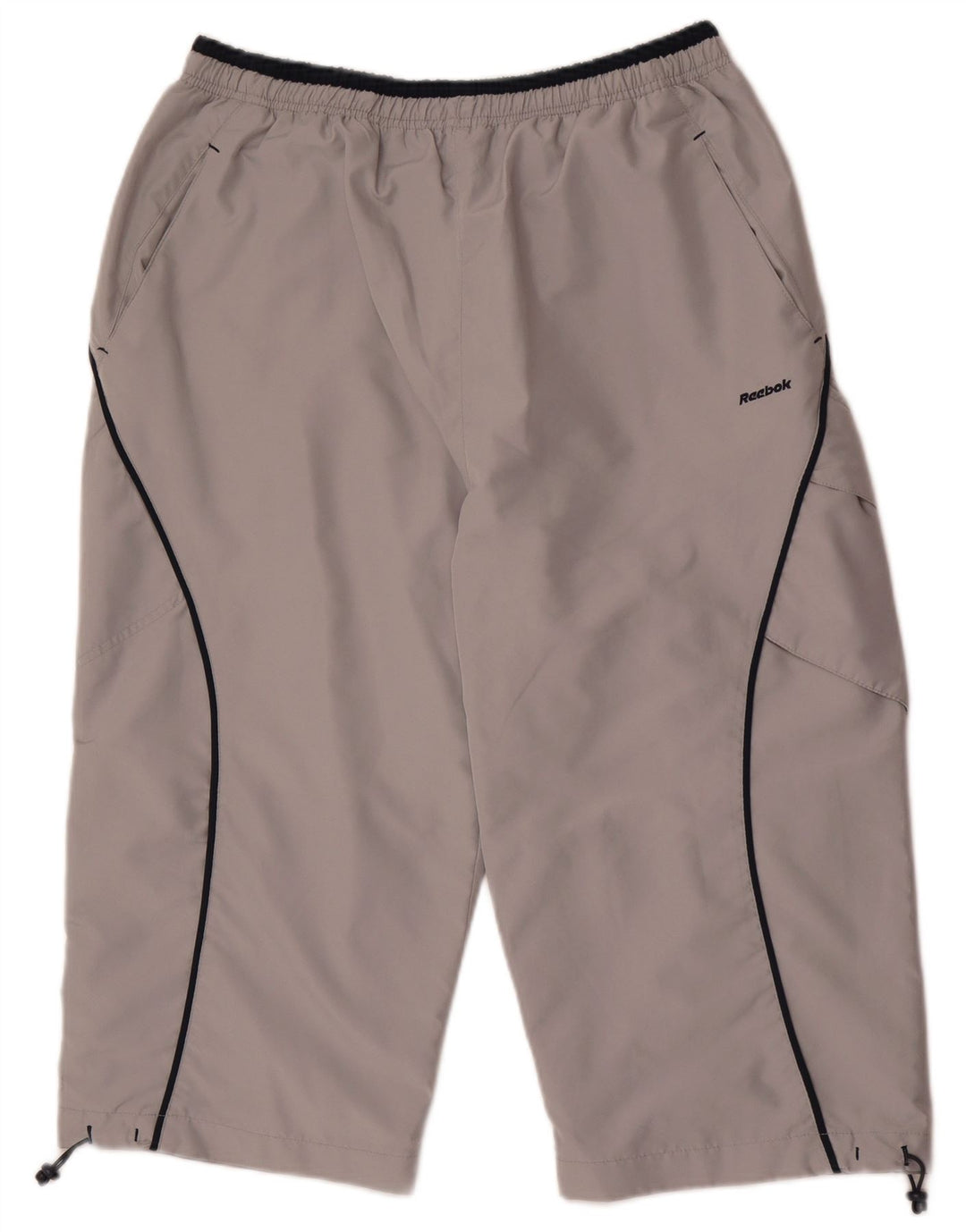 Pantaloncini sportivi Reebok da uomo Bermuda grandi in poliestere grigio