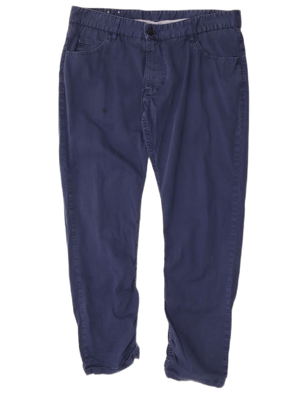 Pantaloni casual slim da uomo Zara EU 46 XL W36 L27 cotone blu