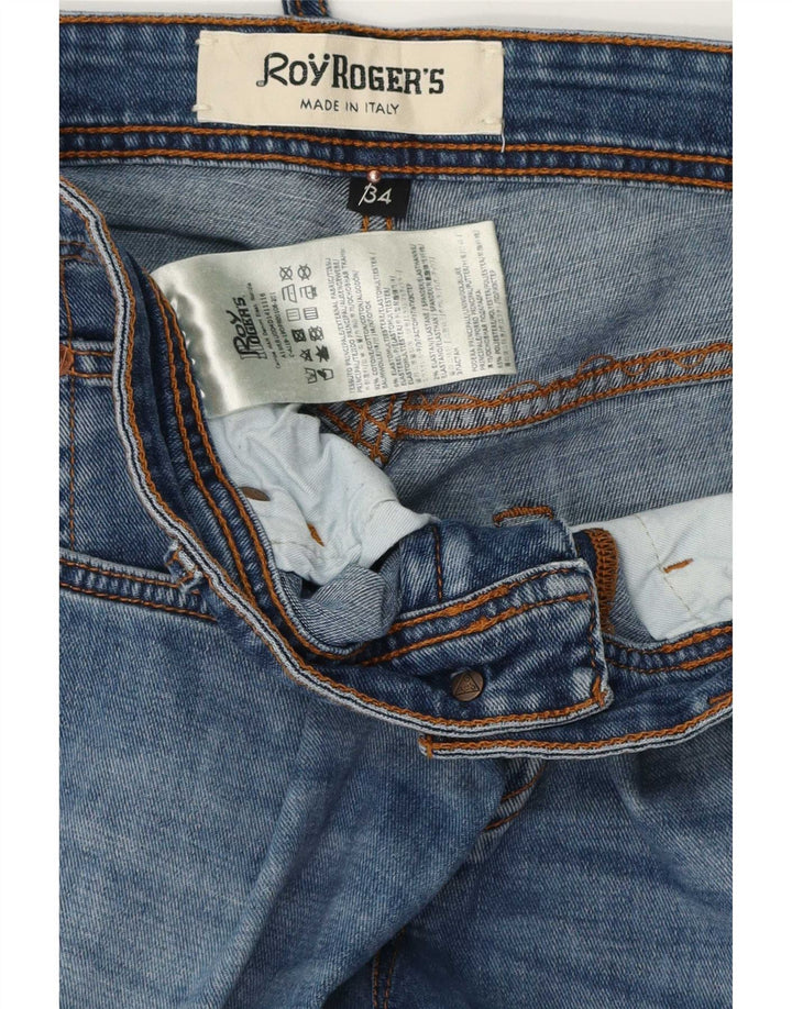 Jeans slim da uomo Roy Rogers W34 L29 cotone blu