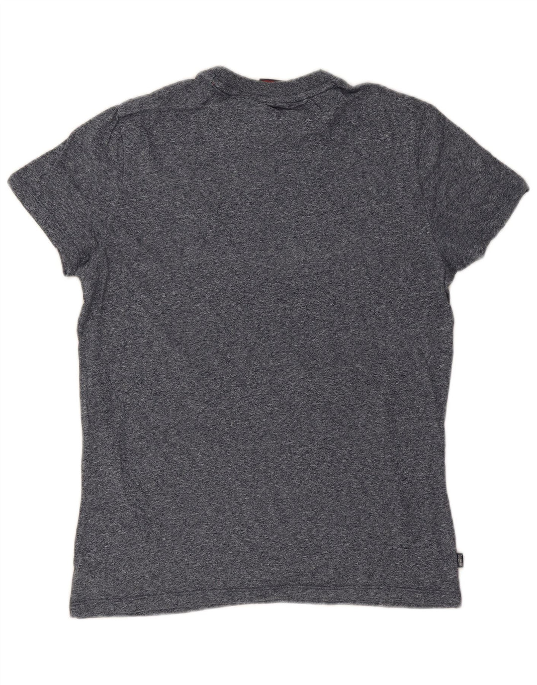 T-shirt da uomo Superdry Top Small in cotone screziato blu navy
