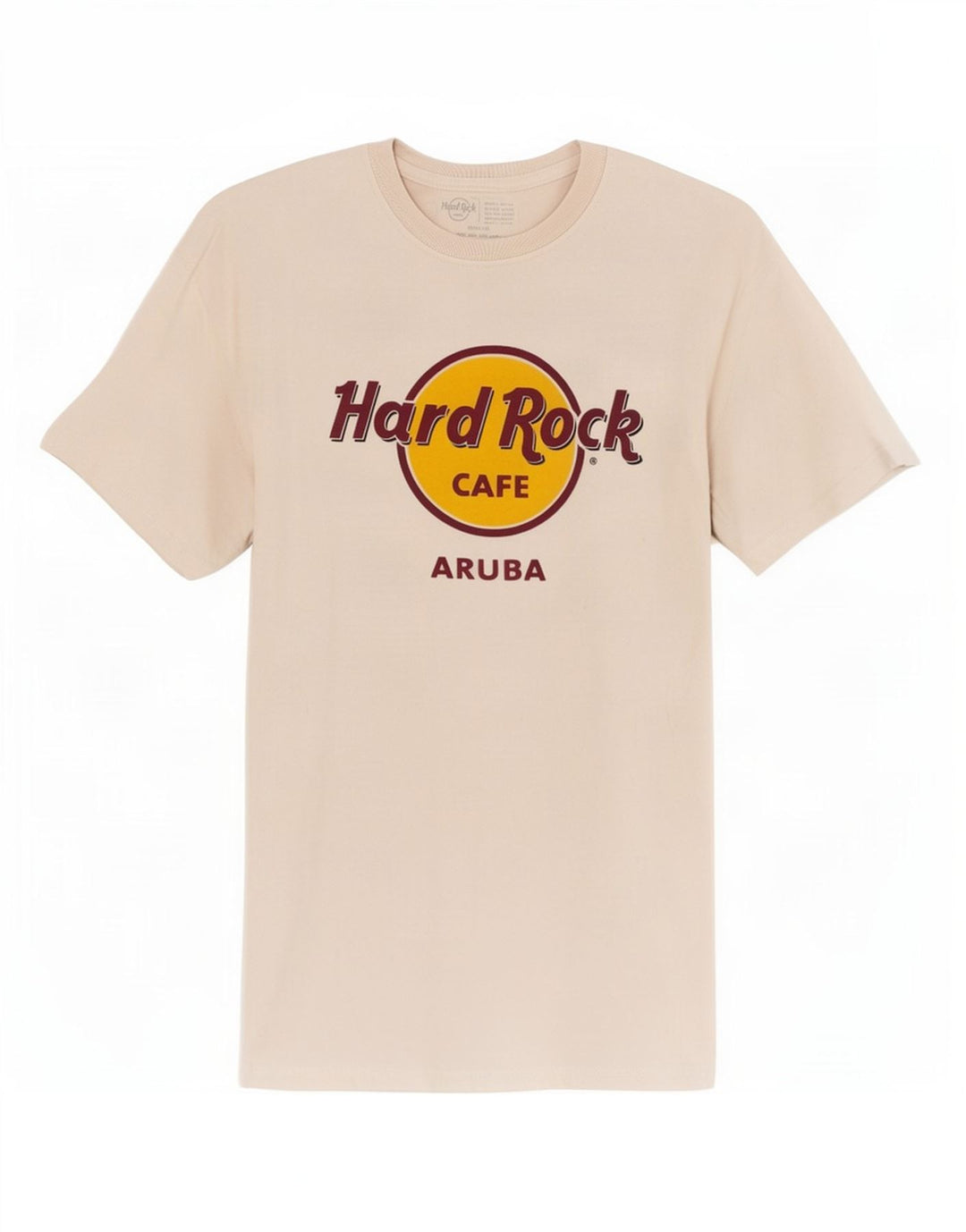 T-shirt grafica da uomo Aruba Hard Rock Cafe in cotone bianco medio