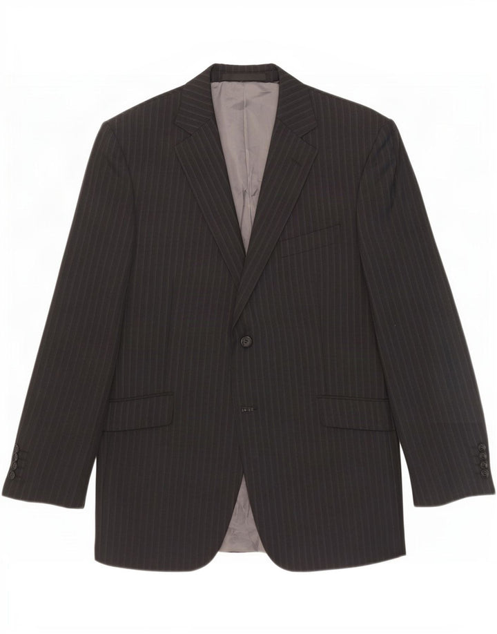 Giacca blazer a 2 bottoni Marks & Spencer da uomo UK 42 grande gessato grigio