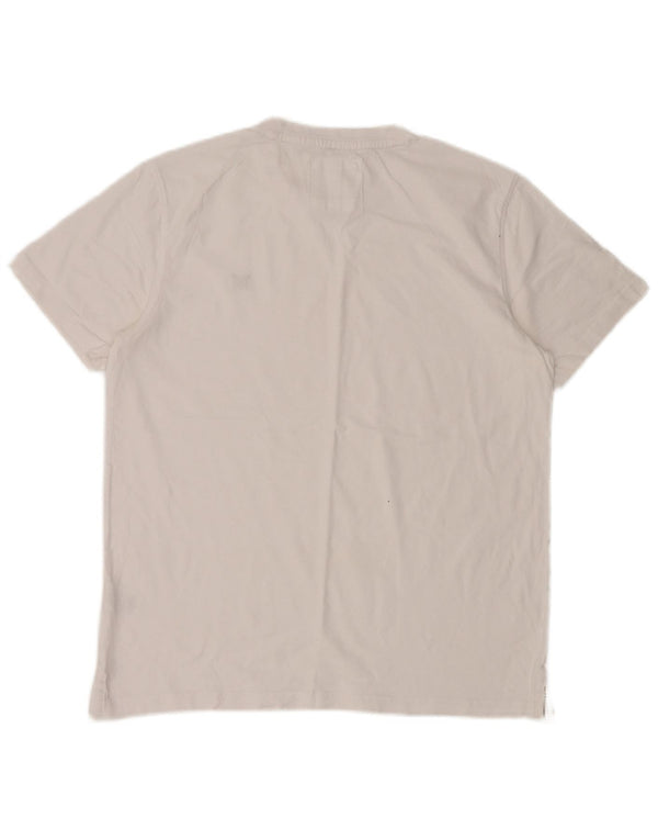 CREW CLOTHING T-shirt da uomo Top Large in cotone bianco
