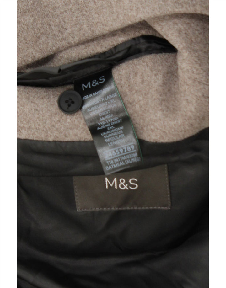 Cappotto da uomo Marks & Spencer UK 42 XL poliestere marrone