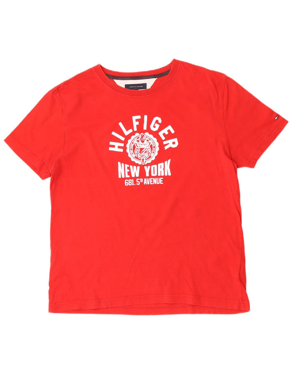 Tommy Hilfiger Mens Graphic T-Shirt Top XL Red Cotton