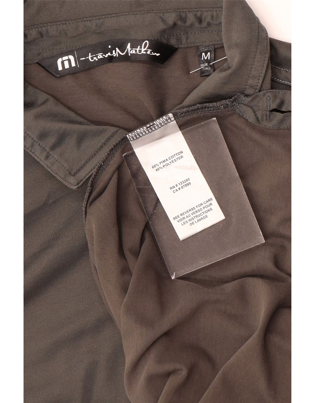 Polo da uomo TRAVIS MATHEW in cotone grigio medio