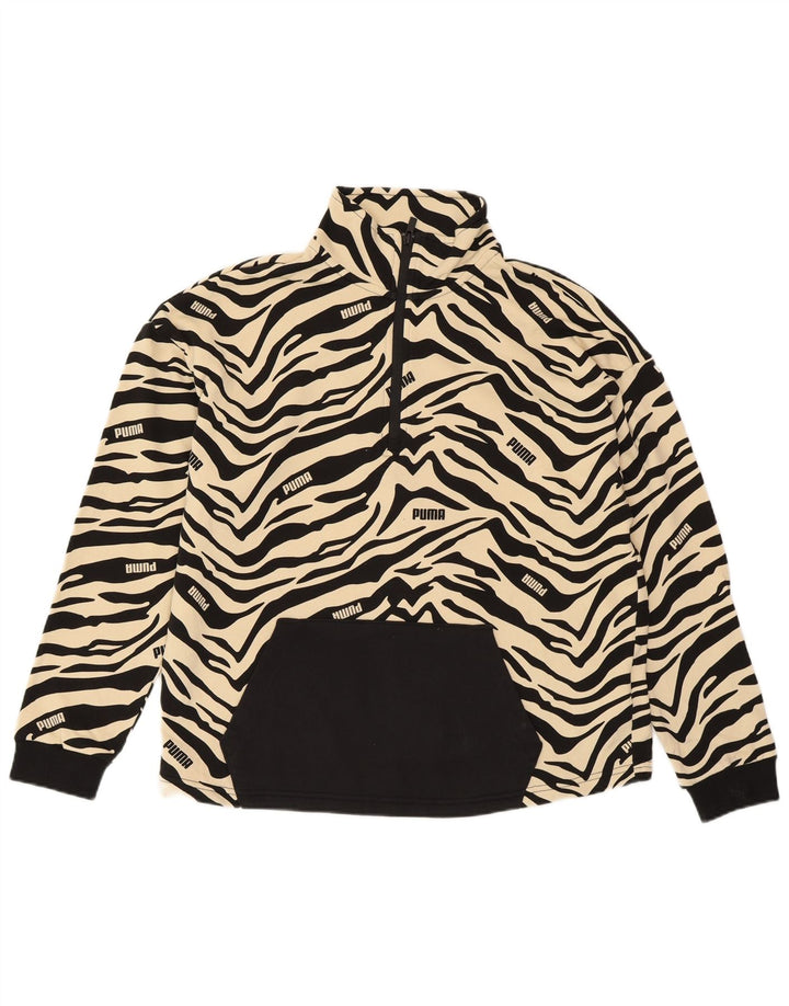 Felpa oversize da donna PUMA UK 14 media bianco sporco