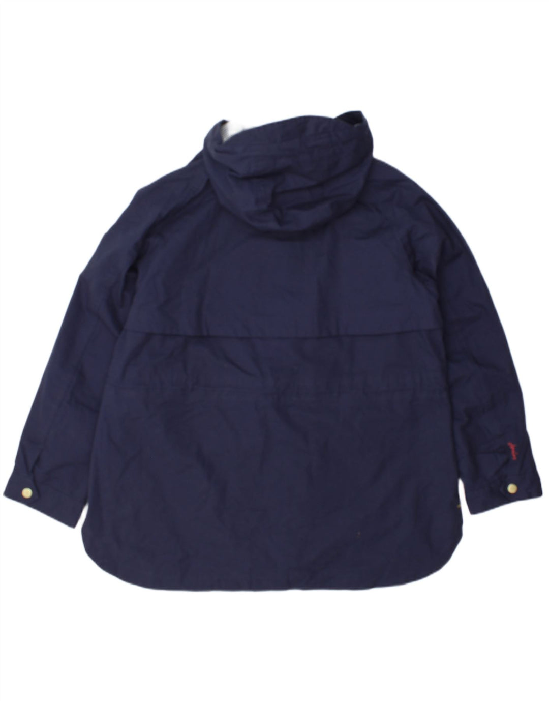 Giacca antipioggia con cappuccio da donna Joules UK 14 grande cotone blu navy