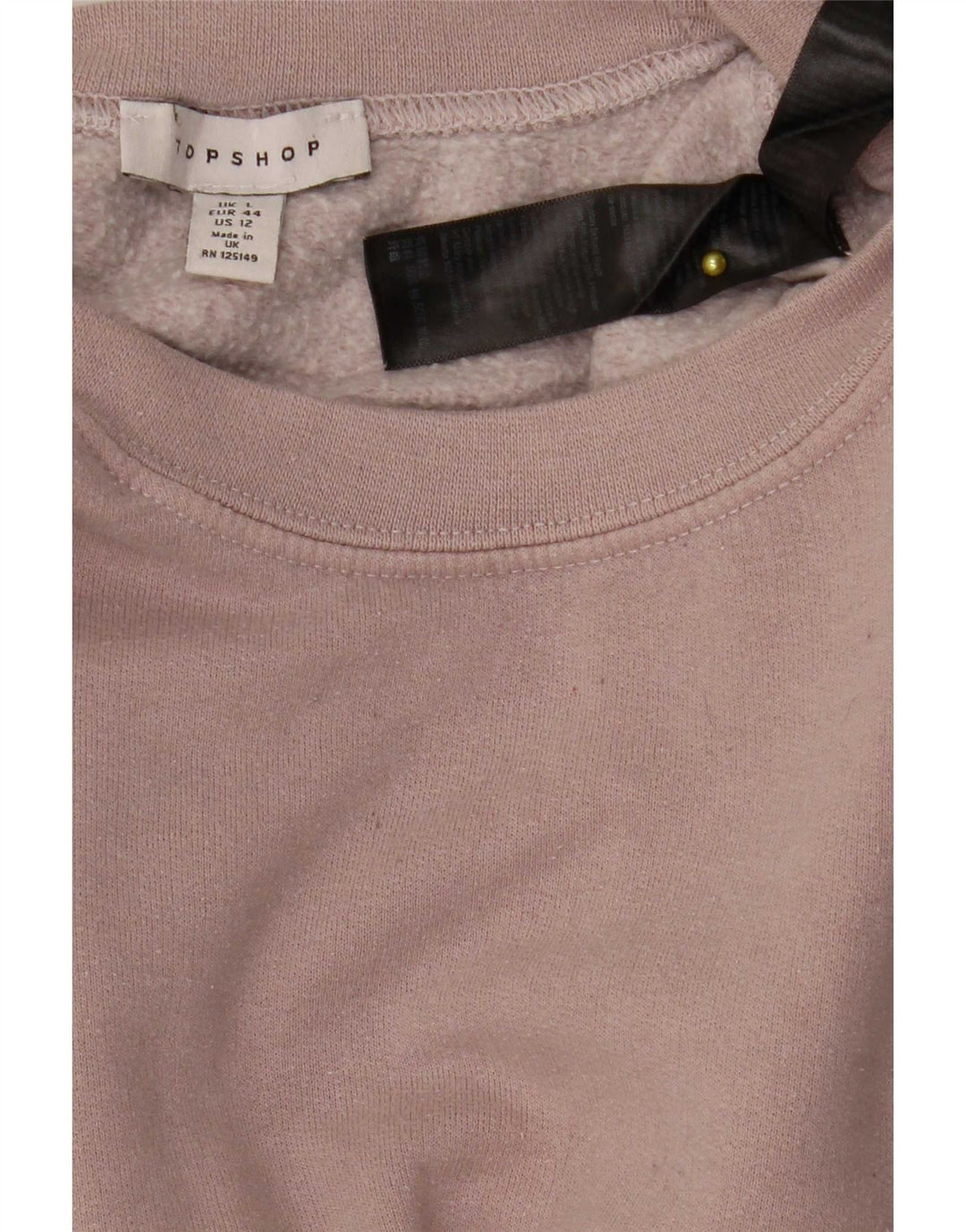 Topshop Felpa oversize da donna Maglione UK 16 Large Pink Poliestere