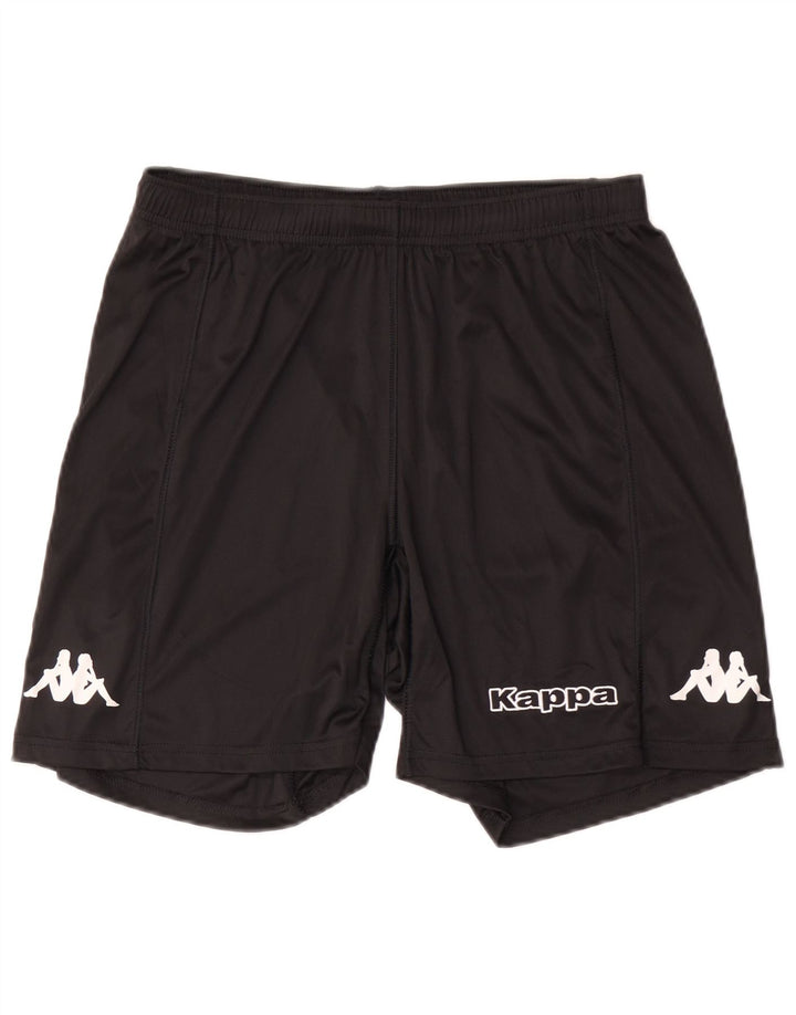 Pantaloncini sportivi grafici da uomo Kappa medio nero in poliestere