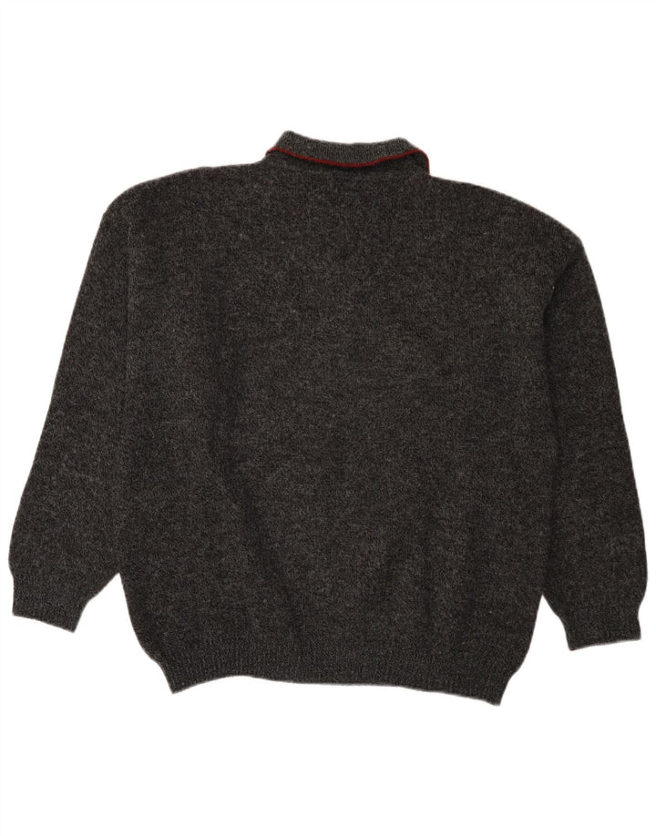 Nordica Maglione da uomo con collo alto IT 50 Lana color block grigio medio