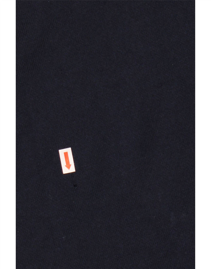 Maglione basic da uomo con collo alto IT 56 XL lana blu navy