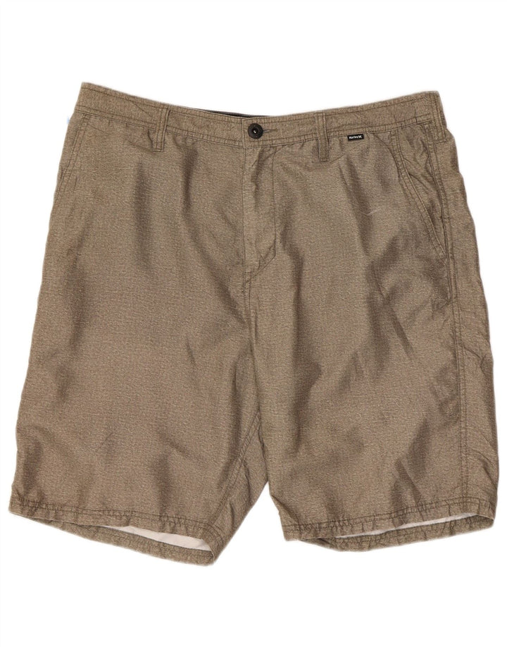 Pantaloncini chino da uomo Hurley W34 Large in poliestere kaki