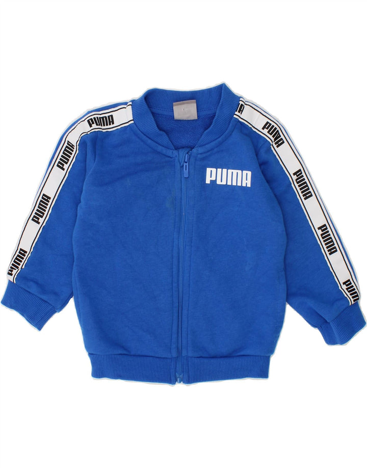 PUMA Baby Boys Graphic Tracksuit Top Jacket 6-9 Months Blue Cotton Vintage Puma and Second-Hand Puma from Messina Hembry 