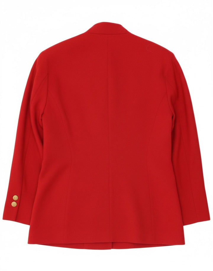 Giacca blazer vintage da donna a 2 bottoni IT 44 lana vergine rossa media