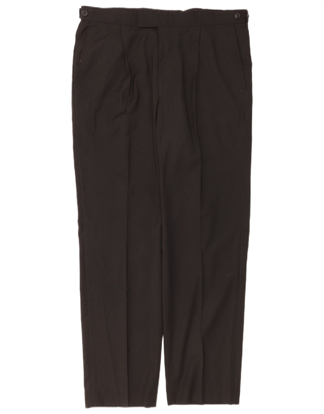 Pantaloni da abito con pegging da uomo Marks & Spencer W36 L31 poliestere nero