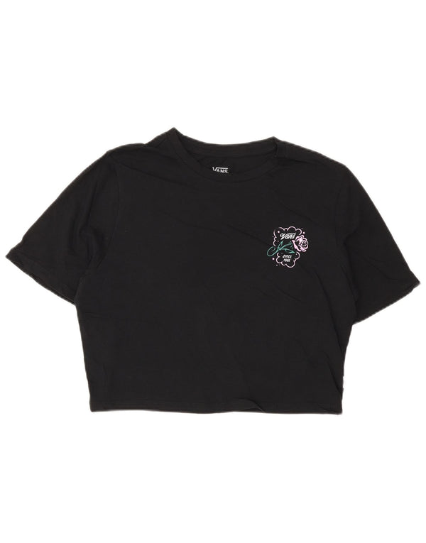 T-shirt grafica corta da donna Vans UK 12 media nera