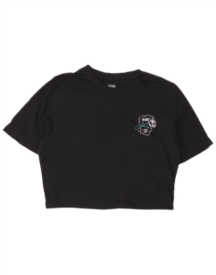 T-shirt grafica corta da donna Vans UK 12 media nera