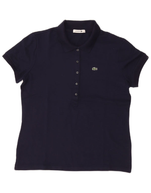 Polo da donna LACOSTE taglia 46 XL cotone blu navy