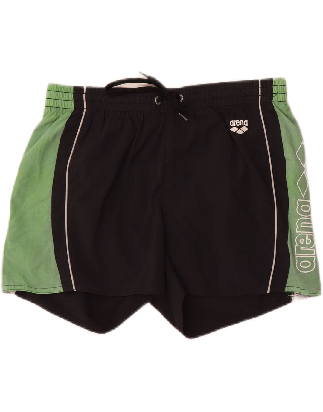 Pantaloncini da bagno con grafica da uomo Arena, grandi, in nylon color block nero