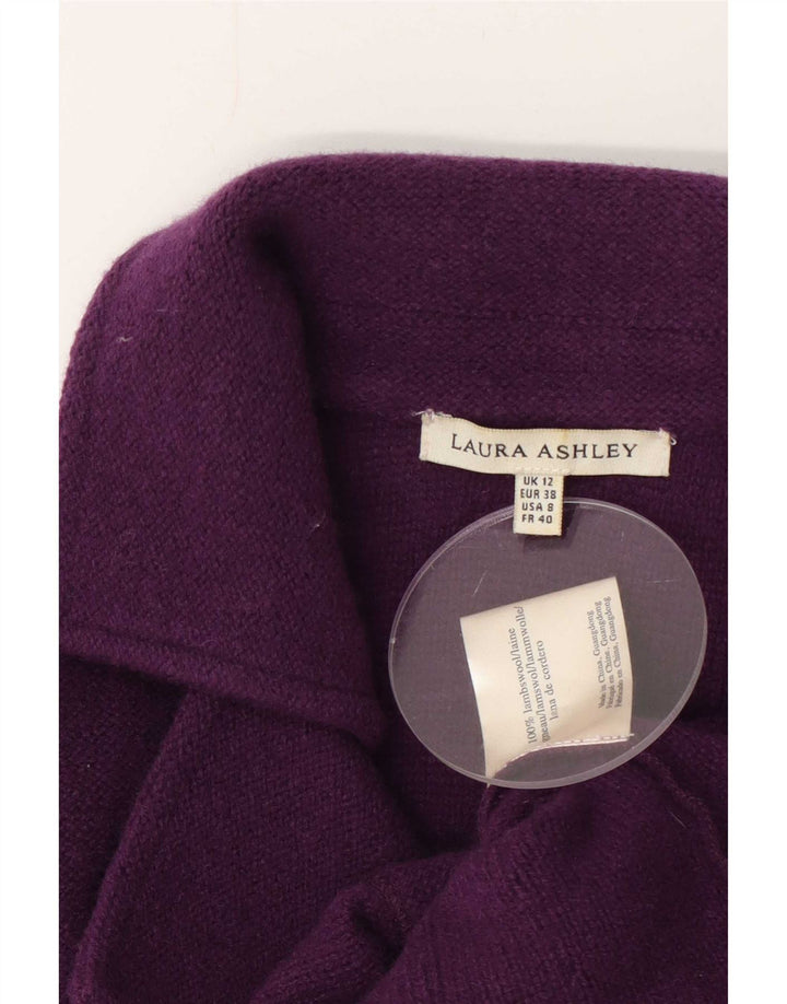 Giacca blazer a 3 bottoni da donna Laura Ashley UK 12 Lana d'agnello viola medio