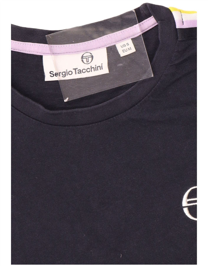 SERGIO TACCHINI T-shirt da uomo Top Small Blu Navy Colourblock