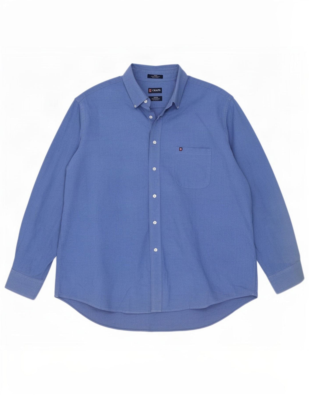 Camicia Oxford da uomo Chaps taglia 17 1/2 XL cotone blu