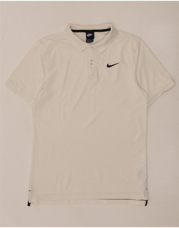 Polo NIKE da uomo piccola in cotone bianco