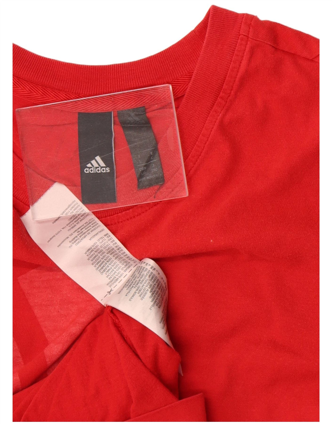 T-shirt grafica da uomo Adidas Top grande in cotone rosso