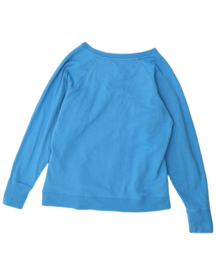 Felpa grafica da donna CHAMPION, maglione UK 16, grande cotone blu